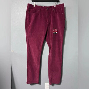 Ethanol Men’s Flex Denim Corduroy Sz 38x32 NWT Straight Leg Wine